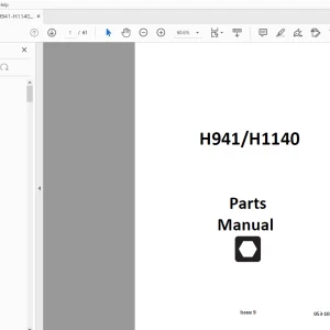 Ditch Witch H941/H1140 Parts Manual 053-101 PDF