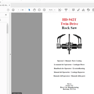 Ditch Witch HD-942T Twin-Drive Operator’s Manual/Parts Manual PDF