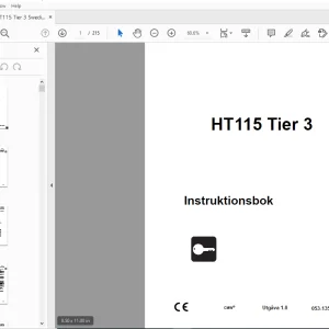 Ditch Witch HT115 Tier 3 Instruktionsbok 053-1359 (SW) PDF