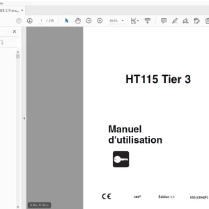 Ditch Witch HT115 Tier 3 Manuel d'utilisation 053-2304 (F) PDF