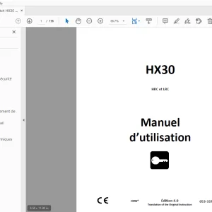 Ditch Witch HX30 HRC et LRC Manuel d’utilisation 053-3373 (F) PDF