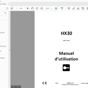 Ditch Witch HX30 HRC et LRC Manuel d’utilisation 053-3373 (F) PDF