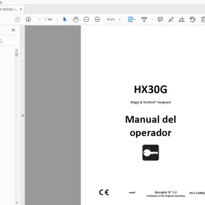 Ditch Witch HX30G Briggs & Stratton Vanguard Manual del operador PDF