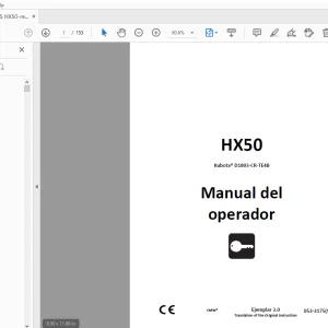 Ditch Witch HX50 Kubota D1803-CR-TE4B Manual del operador PDF