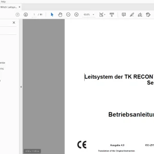Ditch Witch Leitsystem der TK RECON Serie Betriebsanleitung 053-2916 PDF