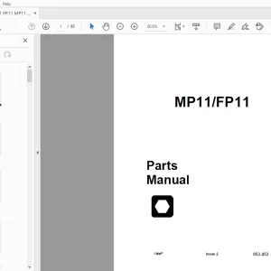 Ditch Witch MP11/FP11 Parts Manual 053-453 PDF