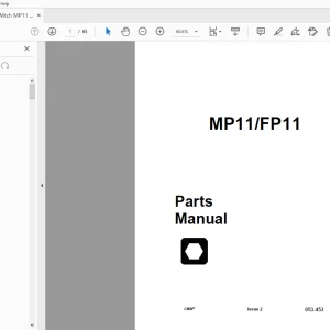 Ditch Witch MP11/FP11 Parts Manual 053-453 PDF