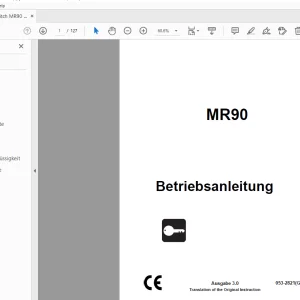 Ditch Witch MR90 Betriebsanleitung 053-2821 (G) PDF