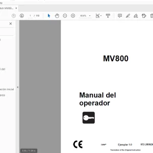 Ditch Witch MV800 Manual del operador 053-2808(S) PDF