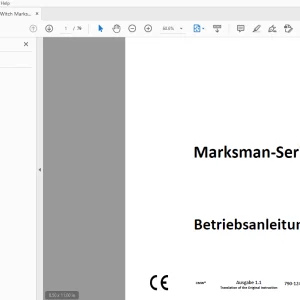Ditch Witch Marksman-Serie Betriebsanleitung 790-1247 PDF