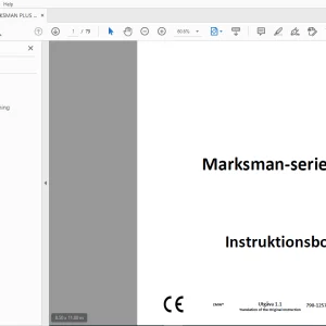 Ditch Witch Marksman-serien Instruktionsbok 790-1257(SW) PDF
