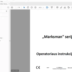 Ditch Witch Marksman serija Operatoriaus instrukcija 790-1251 PDF