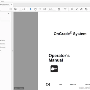 Ditch Witch OnGrade System Operator’s Manual 053-1393 PDF