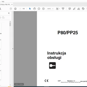Ditch Witch P80/PP25 Instrukcja obsługi 053-2297 (PO) PDF