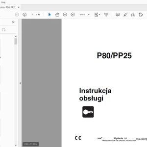 Ditch Witch P80/PP25 Instrukcja obsługi 053-2297 (PO) PDF