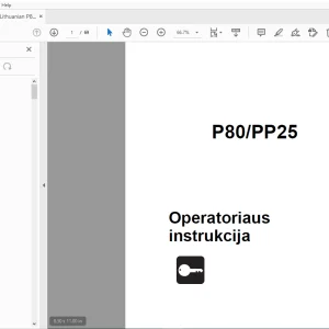 Ditch Witch P80/PP25 Operatoriaus instrukcija 053-2415 PDF