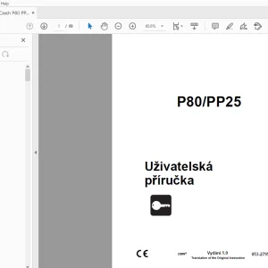 Ditch Witch P80/PP25 Uživatelská příručka 053-2795 (CZ) PDF