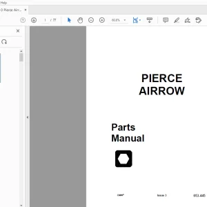 Ditch Witch PIERCE AIRROW Parts Manual 053-445 PDF