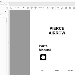 Ditch Witch PIERCE AIRROW Parts Manual 053-445 PDF