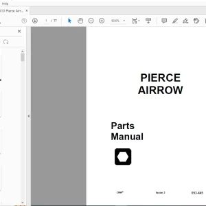 Ditch Witch PIERCE AIRROW Parts Manual 053-445 PDF