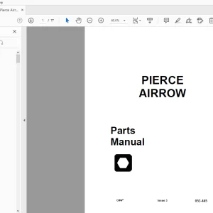 Ditch Witch PIERCE AIRROW Parts Manual 053-445 PDF