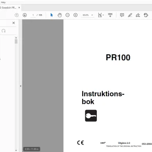 Ditch Witch PR100 Instruktionsbok 053-2083 (SW) PDF