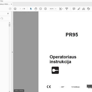 Ditch Witch PR95 Operatoriaus instrukcija 053-1230 (LI) PDF