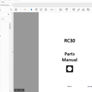 Ditch Witch RC30 Parts Manual 053-2891 PDF