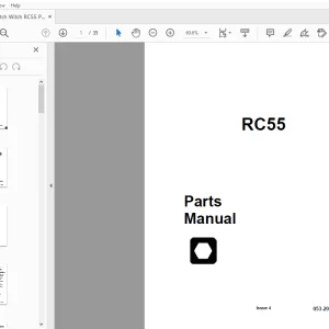 Ditch Witch RC55 Parts Manual 053-2086 PDF
