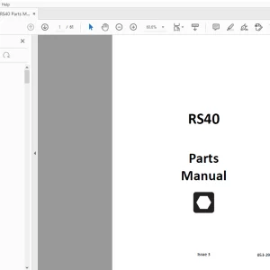 Ditch Witch RS40 Parts Manual 053-2913 PDF
