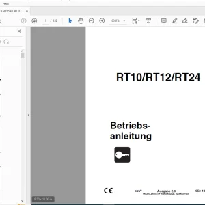 Ditch Witch RT10 RT12 RT24 Betriebsanleitung 053-1372 (G) PDF