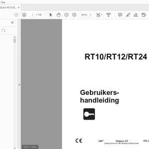 Ditch Witch RT10/RT12/RT24 Gebruikershandleiding 053-2442 PDF