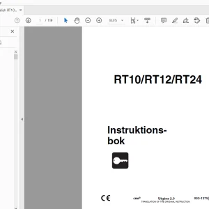 Ditch Witch RT10/RT12/RT24 Instruktionsbok 053-1375 (SW) PDF