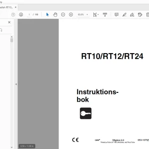 Ditch Witch RT10/RT12/RT24 Instruktionsbok 053-1375 (SW) PDF