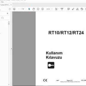 Ditch Witch RT10/RT12/RT24 Kullanõm Kõlavuzu 053-2463 (TR) PDF