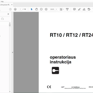 Ditch Witch RT10/RT12/RT24 operatoriaus instrukcija 053-2306 (LI) PDF
