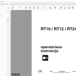 Ditch Witch RT10/RT12/RT24 operatoriaus instrukcija 053-2306 PDF