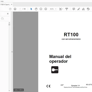 Ditch Witch RT100 con servotransmisión Manual del operador PDF
