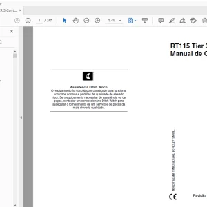 Ditch Witch RT115 Tier 3 Manual de Operação 053-2343 (PC) PDF