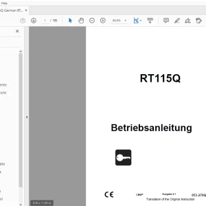 Ditch Witch RT115Q Betriebsanleitung 053-2796 (G) PDF
