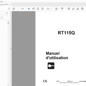 Ditch Witch RT115Q Manuel d'utilisation 053-2540 (F) PDF