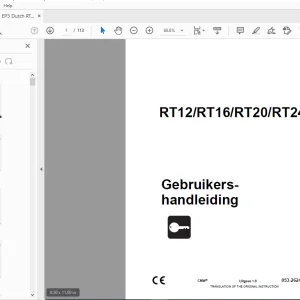 Ditch Witch RT12/RT16/RT20/RT24 Gebruikershandleiding 053-2624 PDF