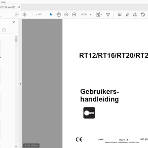 Ditch Witch RT12/RT16/RT20/RT24 Gebruikershandleiding 053-2624 PDF