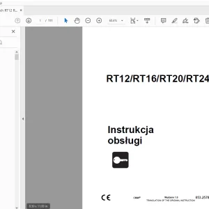 Ditch Witch RT12/RT16/RT20/RT24 Instrukcja obsługi 053-2578 (PO) PDF