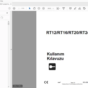 Ditch Witch RT12/RT16/RT20/RT24 Kullanõm Kõlavuzu 053-2503 PDF