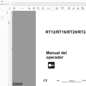 Ditch Witch RT12/RT16/RT20/RT24 Manual del operador 053-2506 PDF