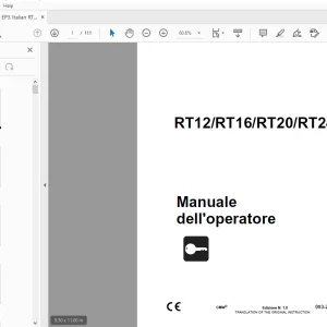 Ditch Witch RT12/RT16/RT20/RT24 Manuale dell'operatore 053-2502 PDF