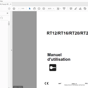 Ditch Witch RT12/RT16/RT20/RT24 Manuel d'utilisation 053-2508 (F) PDF