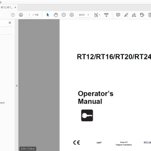 Ditch Witch RT12/RT16/RT20/RT24 Operator’s Manual 053-2439 PDF