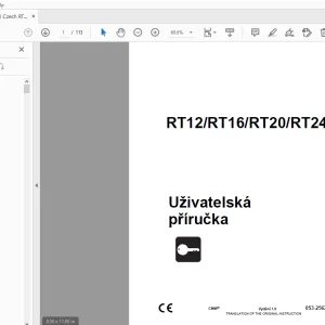 Ditch Witch RT12/RT16/RT20/RT24 Uživatelská příručka 053-2562 (CZ) PDF